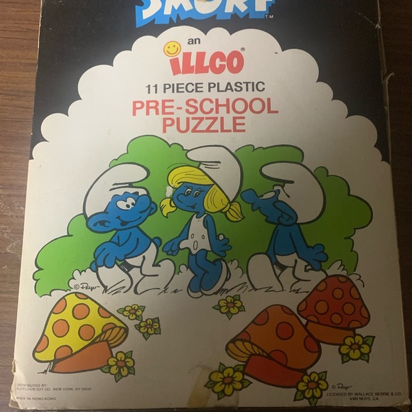 Vintage Illco Smurf 1987 11piece Puzzle - Picture 2 of 2